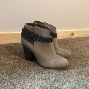 Tan suede booties by Carlos Santana size 7